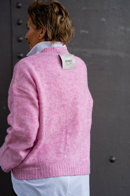 Strickpullover “KOBE” rose pink melange (SE16)