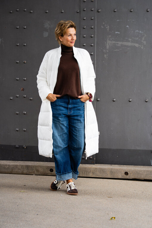Puffer Mantel “ABBIE” ivory (SE55)