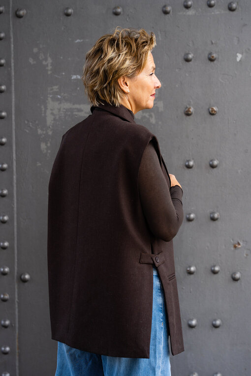 Elegante Weste “VERONIKA” braun (GW49)
