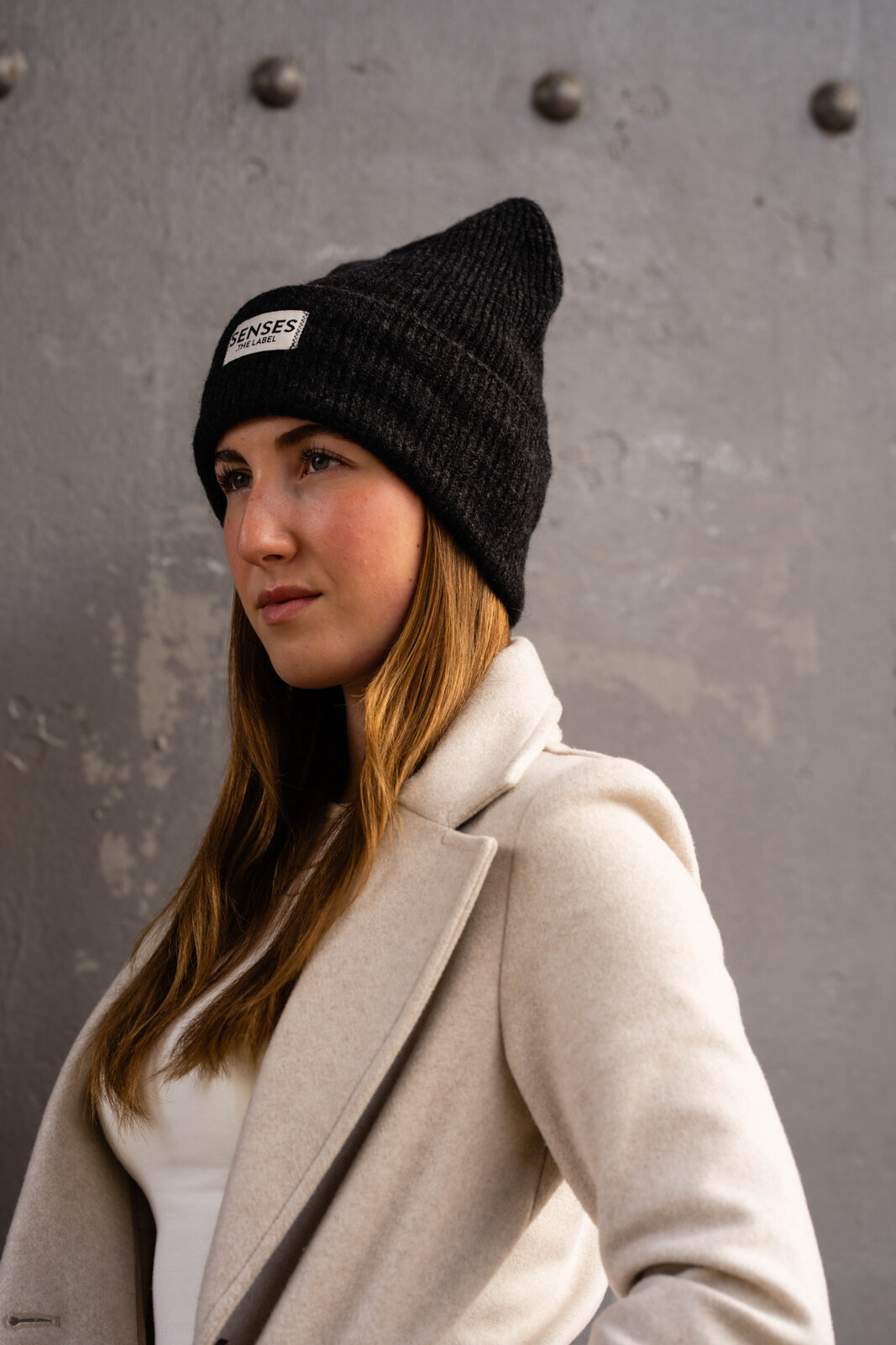 Grobstrick Mütze “AYLIN” black melange (SE60)