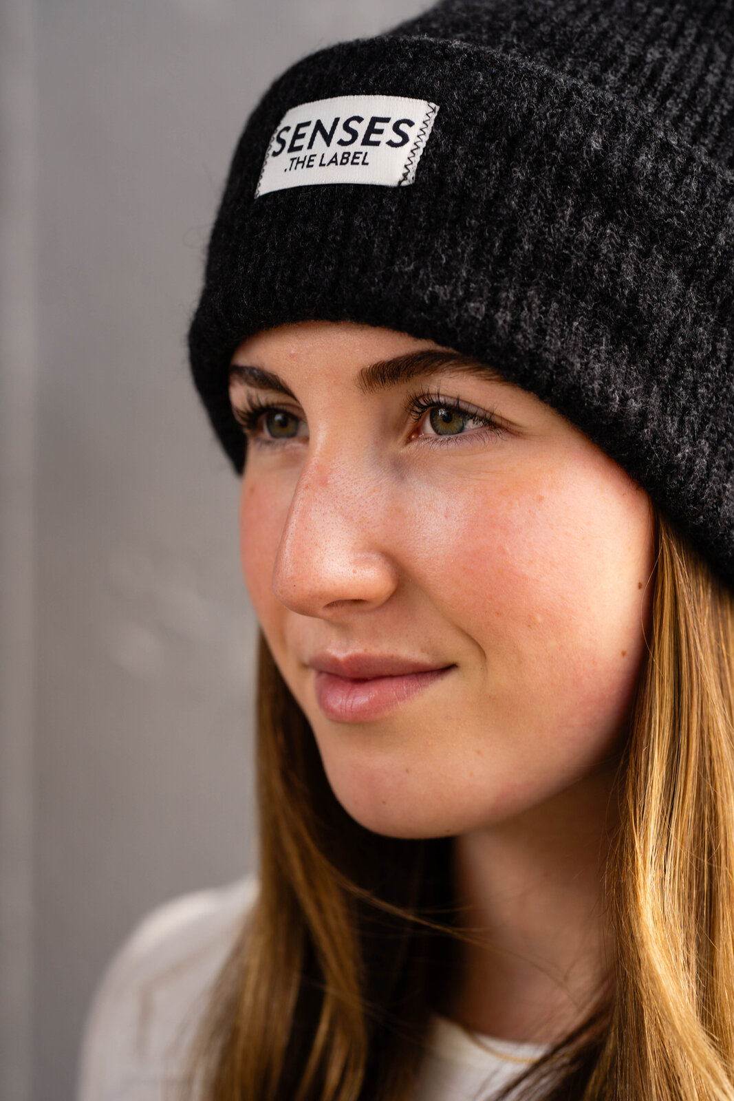 Grobstrick Mütze “AYLIN” black melange (SE60)