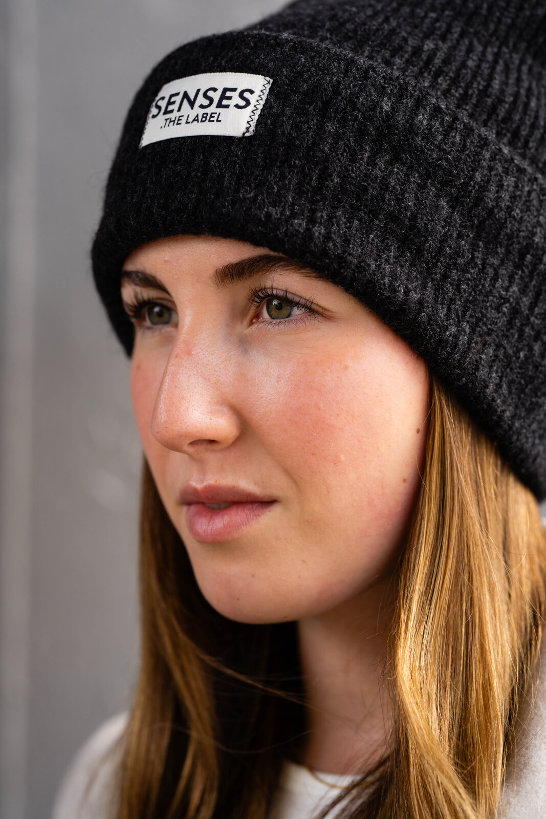 Grobstrick Mütze “AYLIN” black melange (SE60)