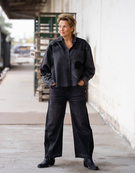 ELIAS RUMELIS - JEANS "NORALIE CONTRAST" - dark college grey (ER23)