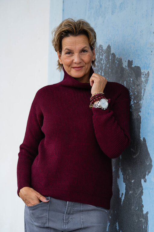 Strickpullover “ROBERTA” burgunder (GW202)