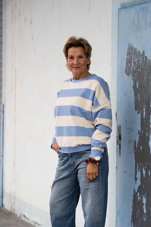 Jeans “YOANA” – crack blue (ER05)