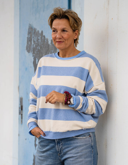 PENN&INK - Sweatshirt mit Blockstreifen "ADILA" (PI33)