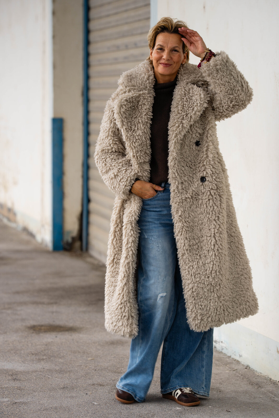 Mantel “LIZZ” warm grey (JV02)
