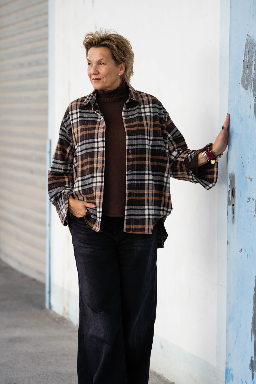 Kariertes Flanellhemd “TRACY” braun/beige (GW04)