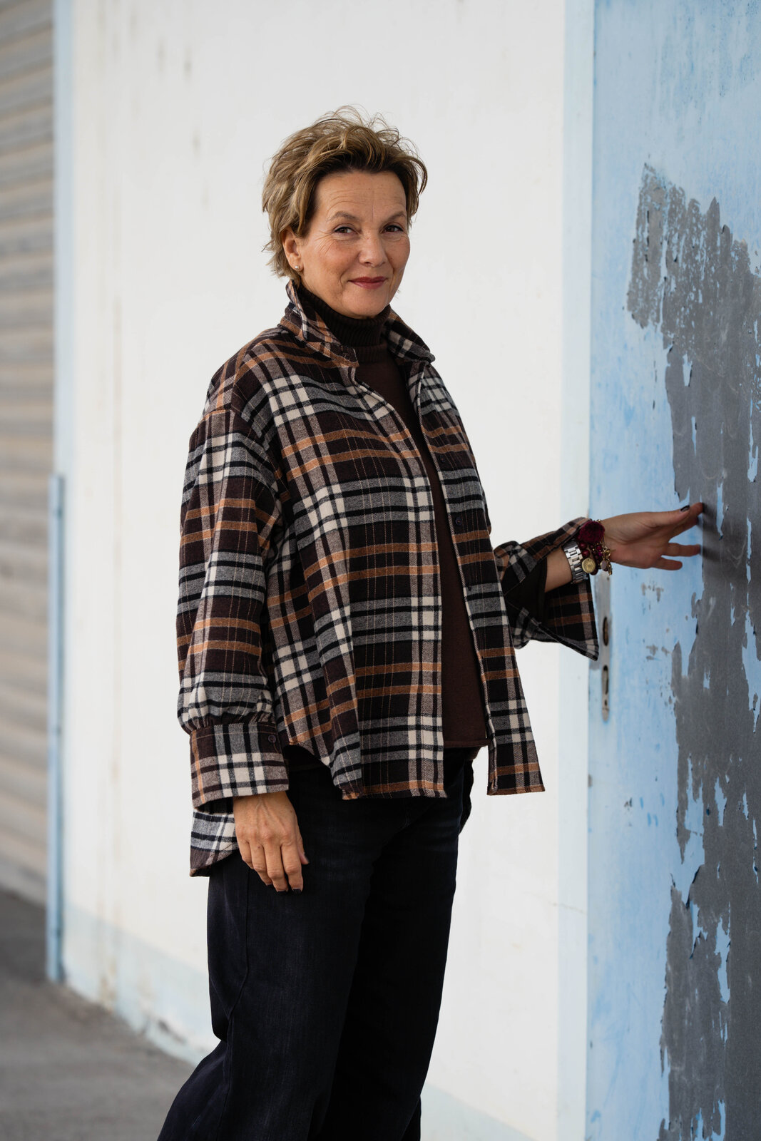 Kariertes Flanellhemd “TRACY” braun/beige (GW04)