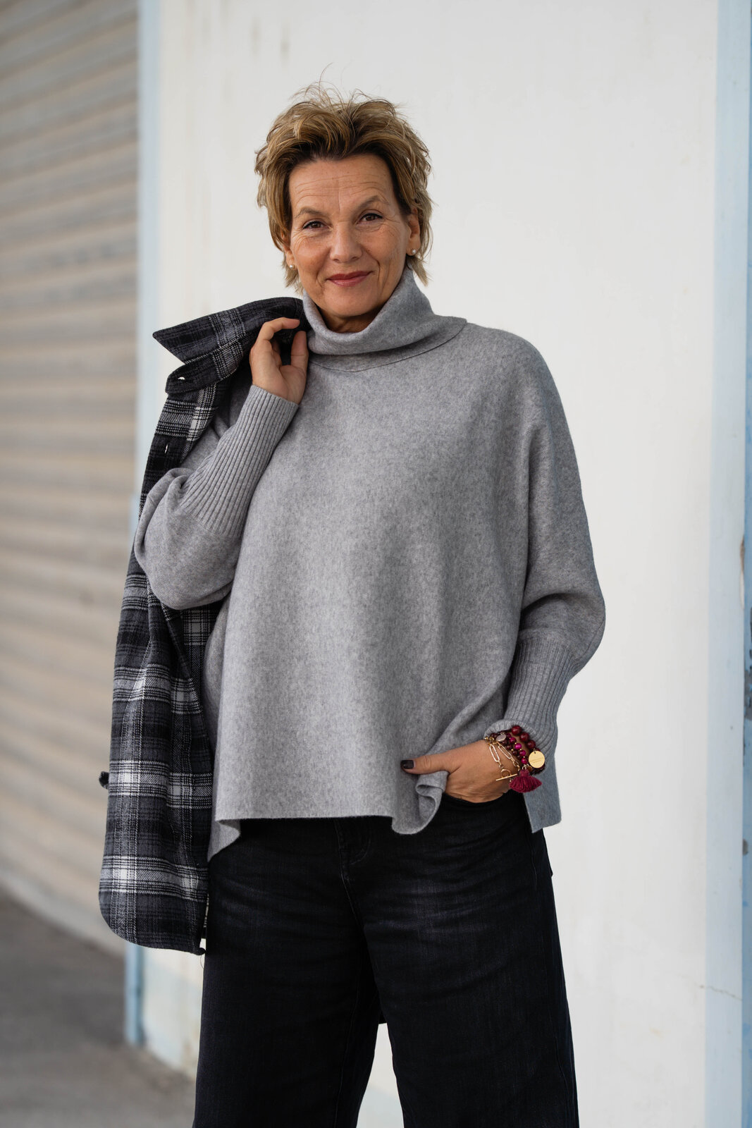 Strickpulli “SOPHIA” grau (GW205)