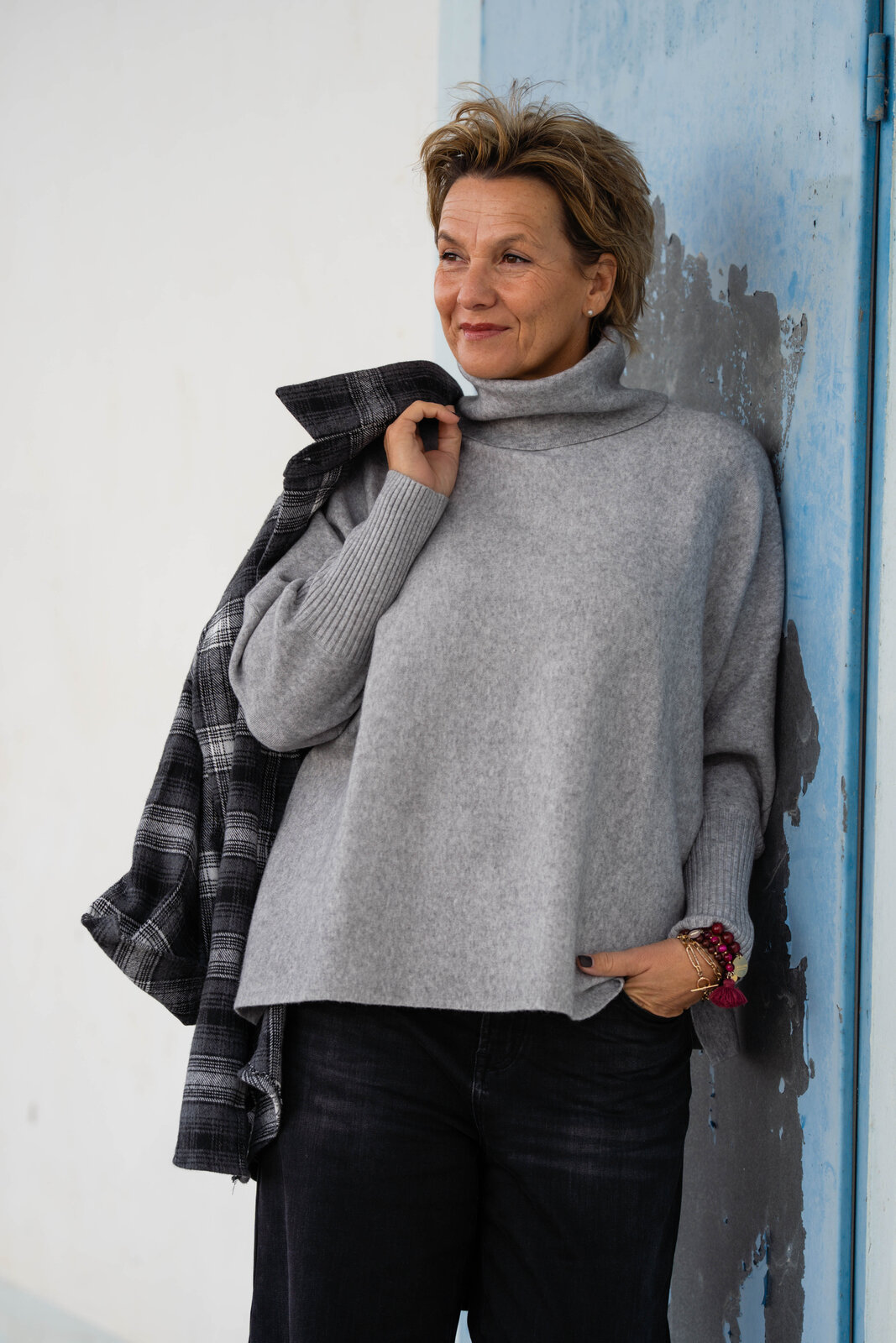 Strickpulli “SOPHIA” grau (GW205)