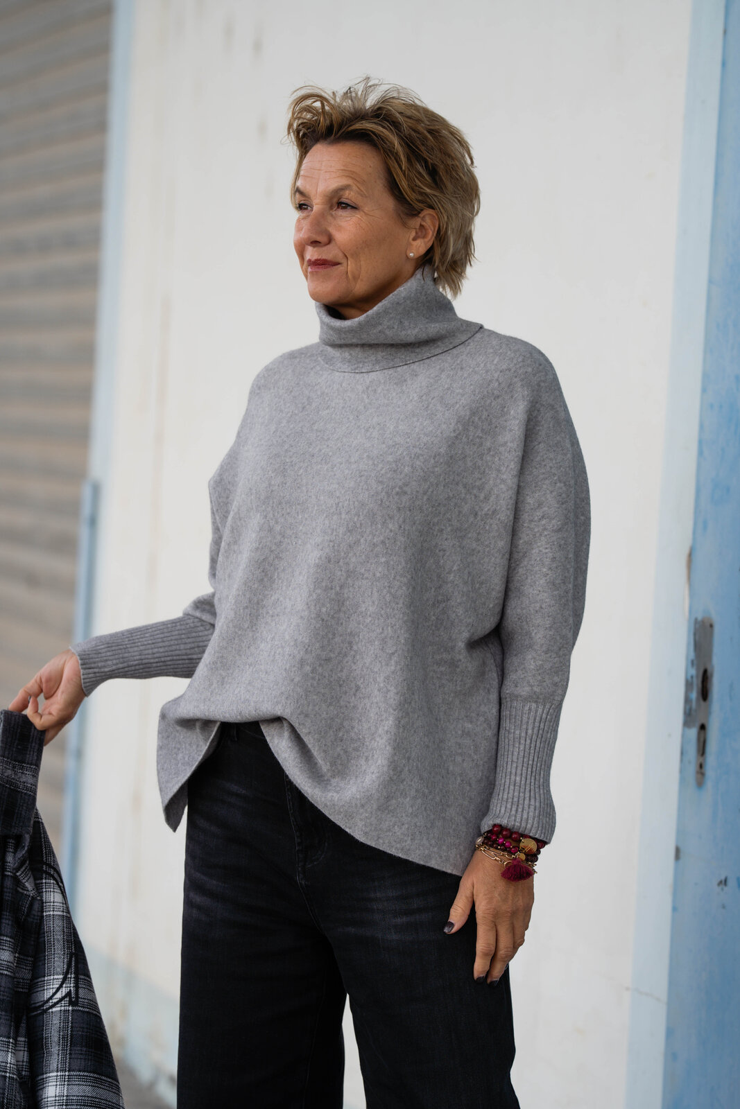 Strickpulli “SOPHIA” grau (GW205)