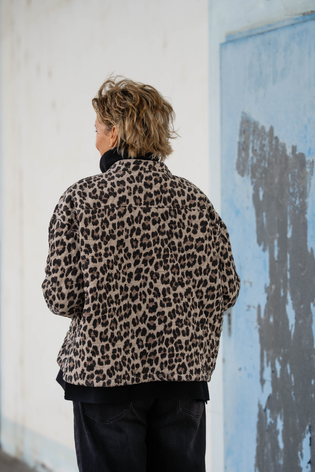 Feine Cord Steppjacke “JASMINA” leo sand (GW81)