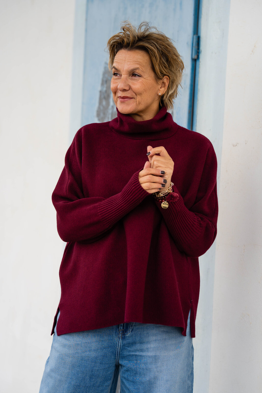 Strickpulli “SOPHIA” burgund (GW205)