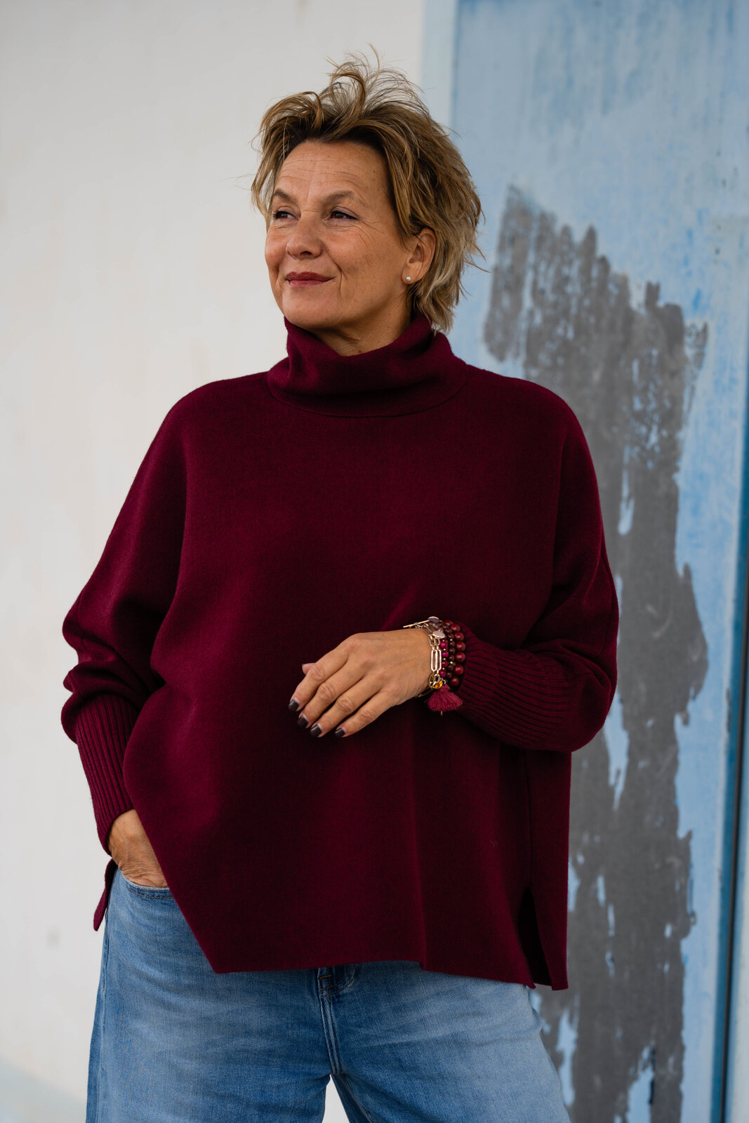 Strickpulli “SOPHIA” burgund (GW205)