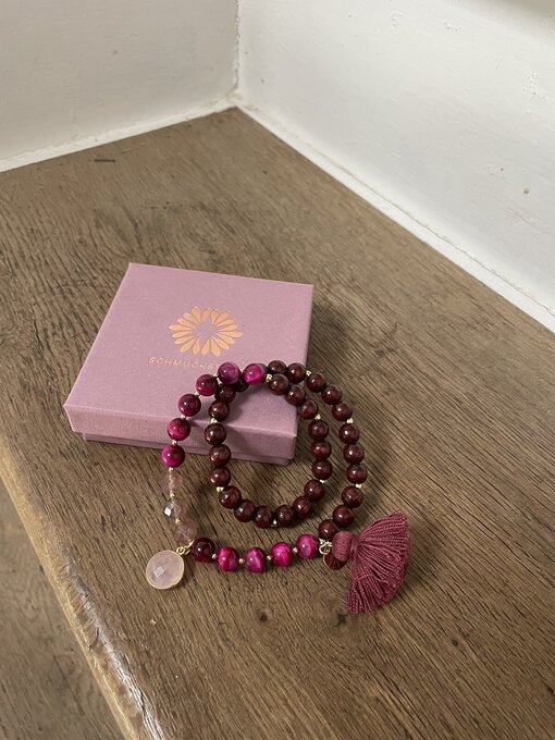 Wickelarmband “MALA TWIN BURGUNDY” (SSK18)
