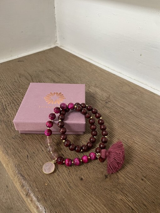 Wickelarmband “MALA TWIN BURGUNDY” (SSK18)