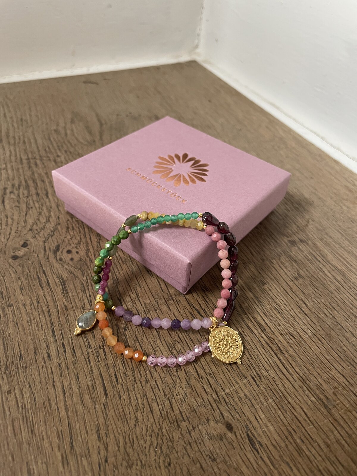 Wickelarmband “MALA TWIN PURPLE PASH” (SSK16)