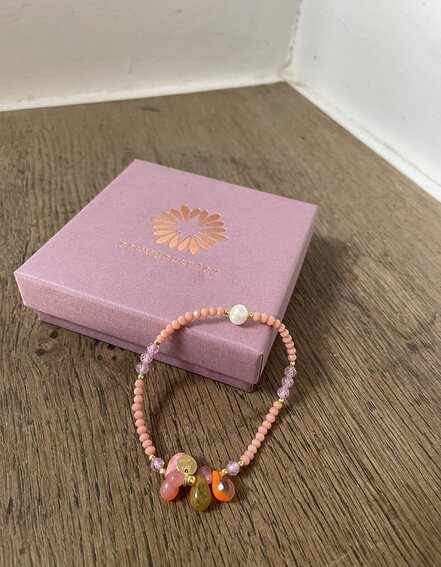 SCHMÜCKSTÜCK - Armband "MALA SINGLE 6DROPS ROSE" (SSK32)