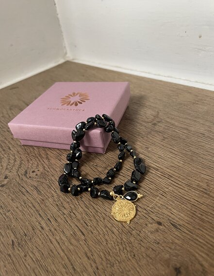 SCHMÜCKSTÜCK - Wickelarmband "MALA TWIN NAKED BLACK" (SSK12)