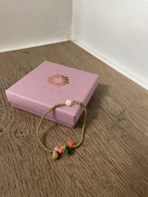 Armband “MALA SINGLE 6DROPS OLIVE” (SSK33)