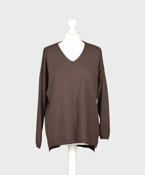 Feinstrickpulli “TATIANA” schokobraun (GW87)