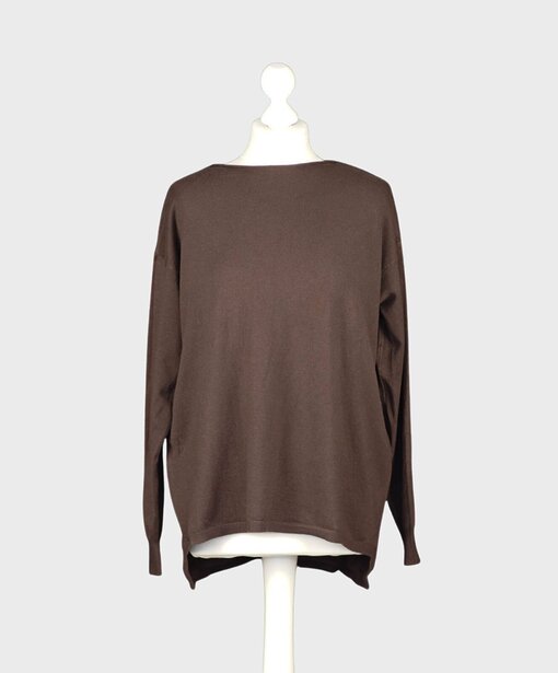 Feinstrickpulli “VIVIENNE” schokobraun (GW86)