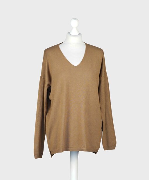 Feinstrickpulli “TATIANA” caramel (GW87)