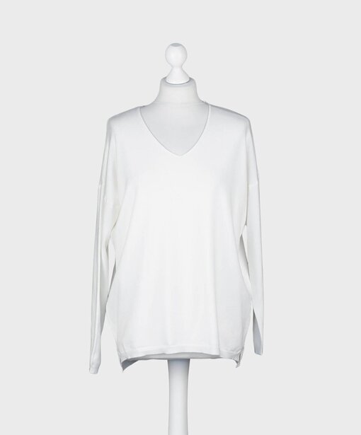 Feinstrickpulli “TATIANA” wollweiß (GW87)