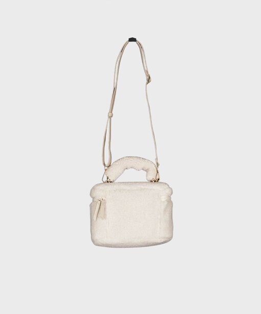 Teddyfell Tasche mit Wolle “KANJA” sand (OOG12)