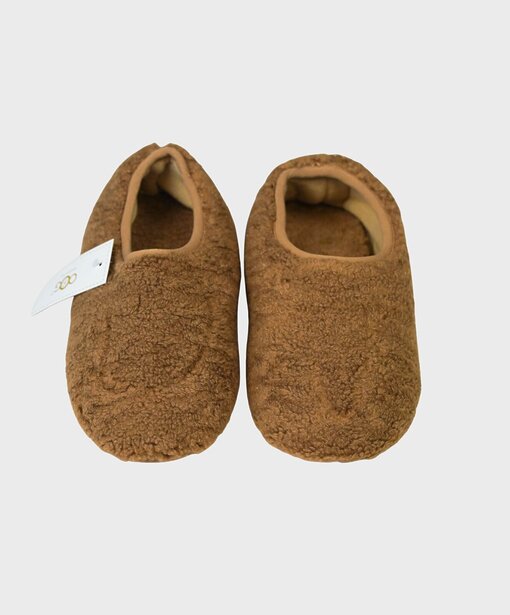 Kuschelige Fell Hausschuhe “NOLA” camel (OOG09)