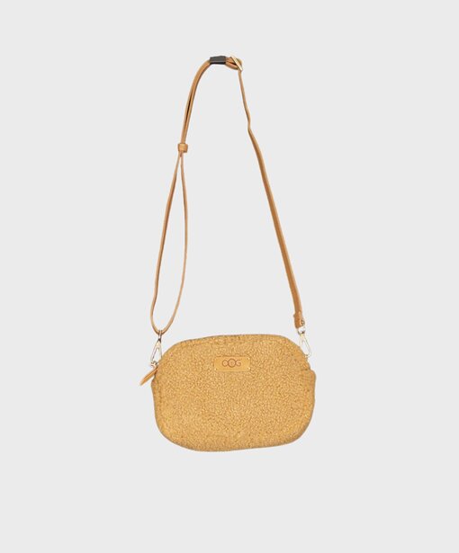 Kleine Teddyfell Tasche “XARA” camel (OOG13)