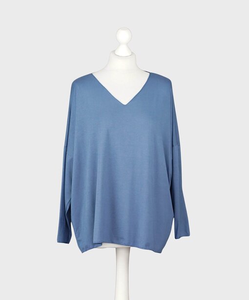 Langarmshirt “INES” jeansblau (BA70)