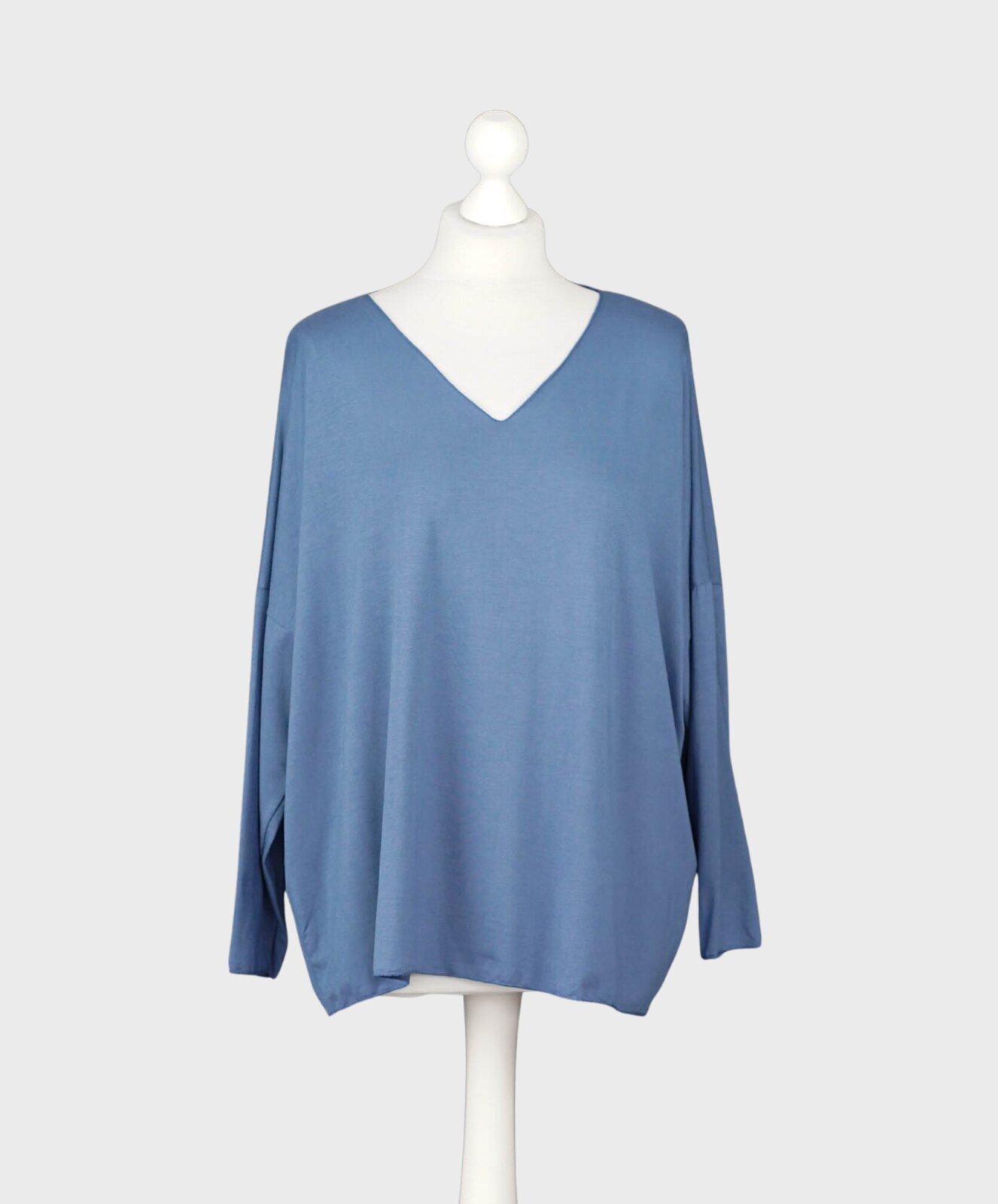 Langarmshirt “INES” jeansblau (BA70)