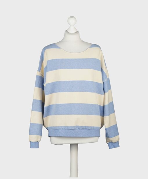 Sweatshirt mit Blockstreifen “ADILA” blue mel./ecru (PI33)