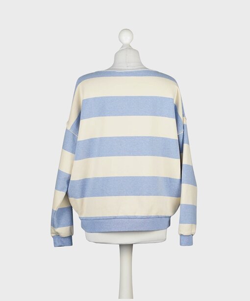 Sweatshirt mit Blockstreifen “ADILA” blue mel./ecru (PI33)