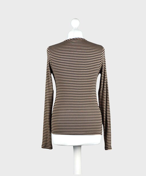 Streifenshirt “MICAELA” caramel/schwarz (BA63)