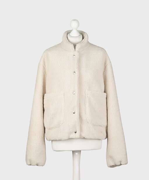 Kurze Teddyjacke “FRANKA” wollweiß (GW71)