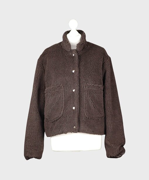 Kurze Teddyjacke “FRANKA” braun (GW71)