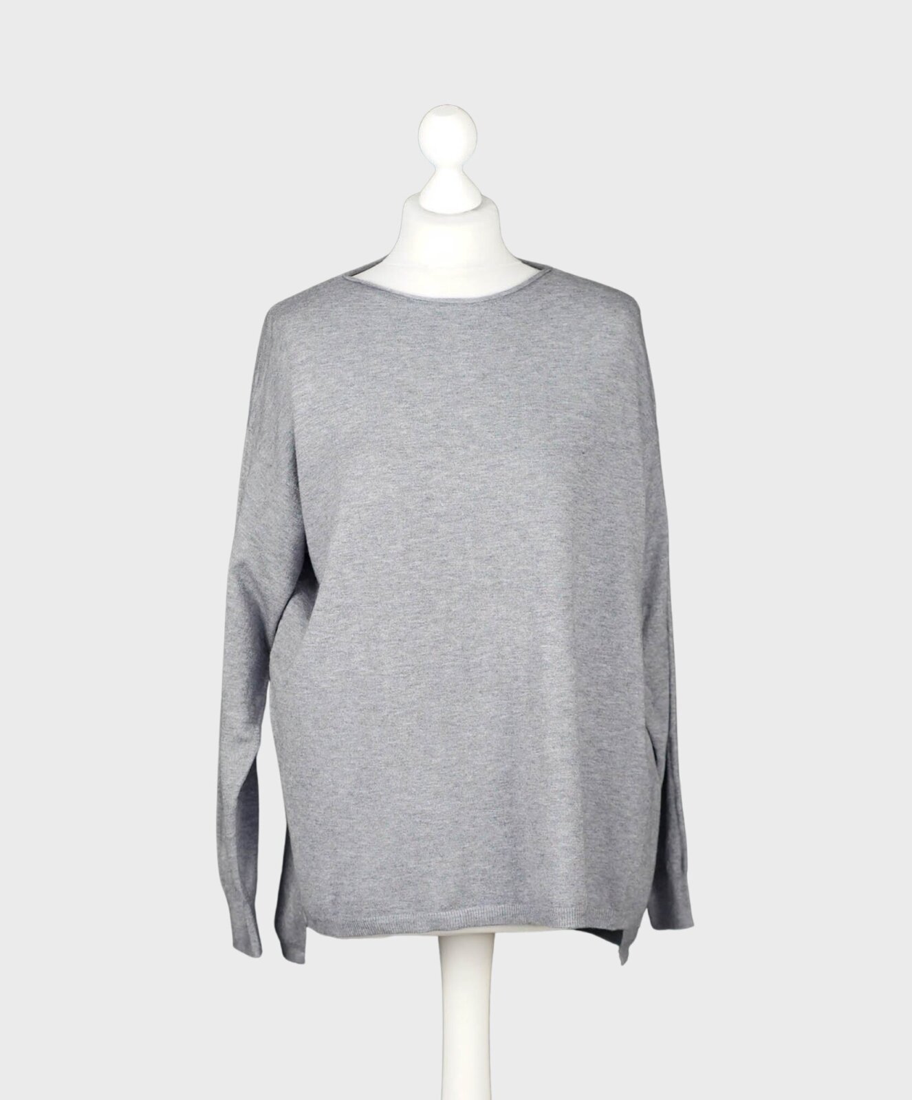 Feinstrickpulli “VIVIENNE” grau (GW86)