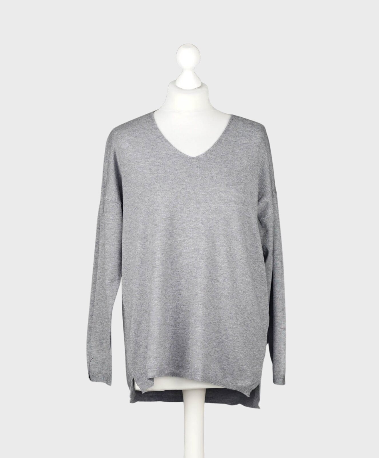 Feinstrickpulli “TATIANA” grau (GW87)