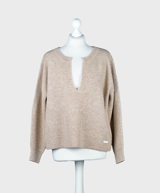 Oversized Strickpullover “ADALINE” birch melange (ER94)