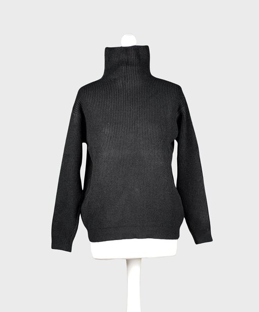 Klassischer Strickpullover “ROBERTA” schwarz (GW202)