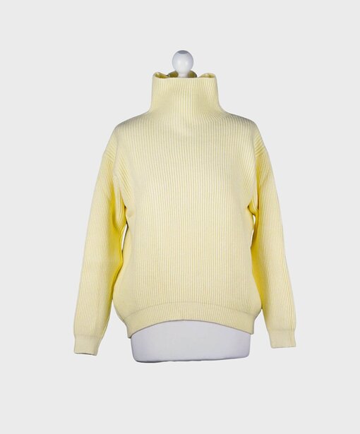 Klassischer Strickpullover “ROBERTA” pastellgelb (GW202)