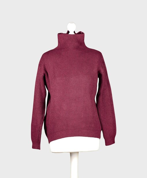 Klassischer Strickpullover “ROBERTA” burgunder (GW202)