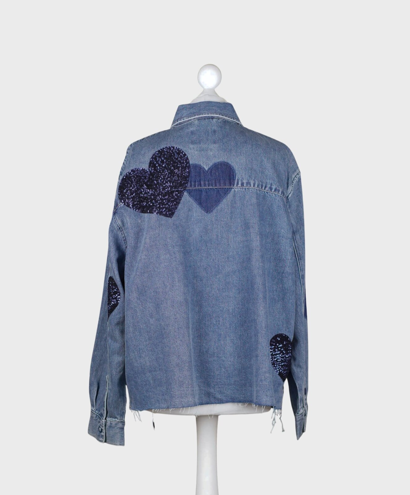 Jeanshemd “BEBA SEQUINS” santorini blue (ER45)