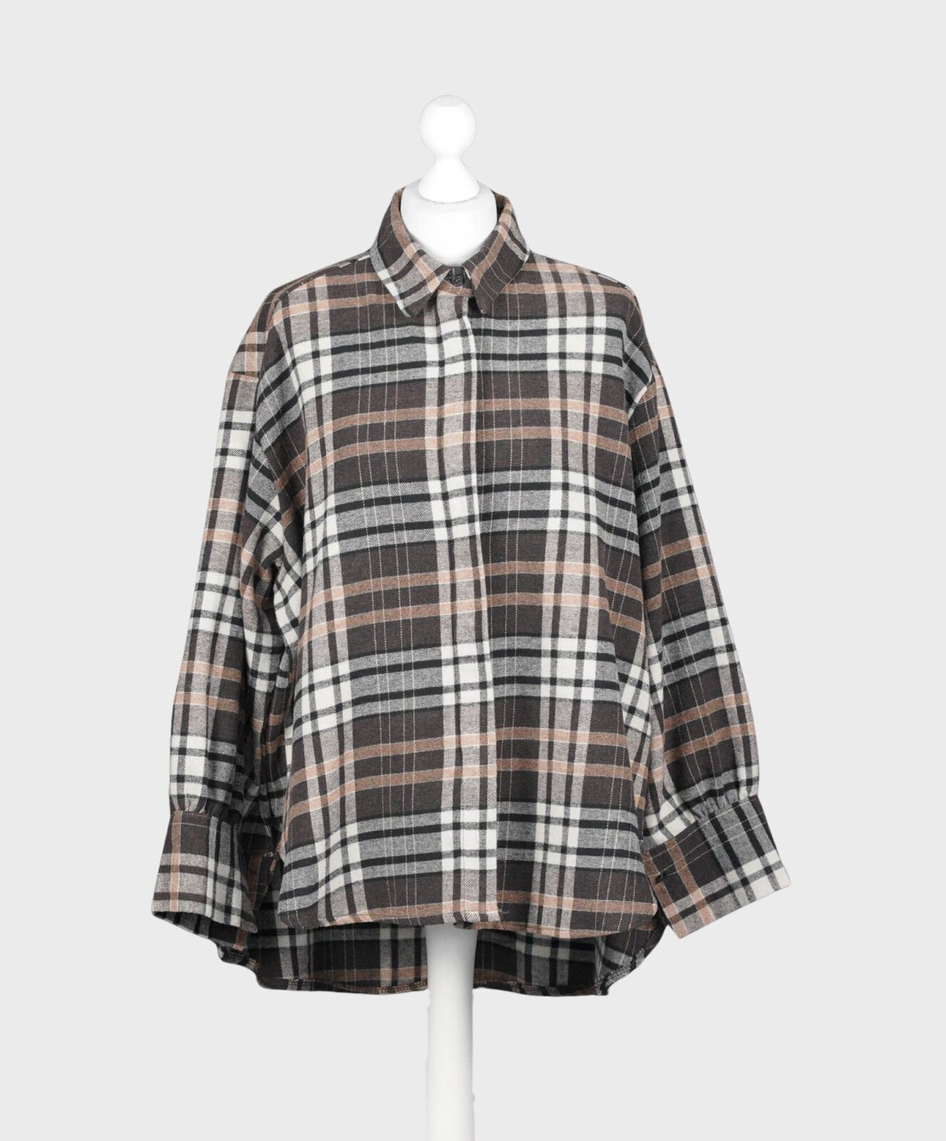 Kariertes Flanellhemd “TRACY” braun/beige (GW04)