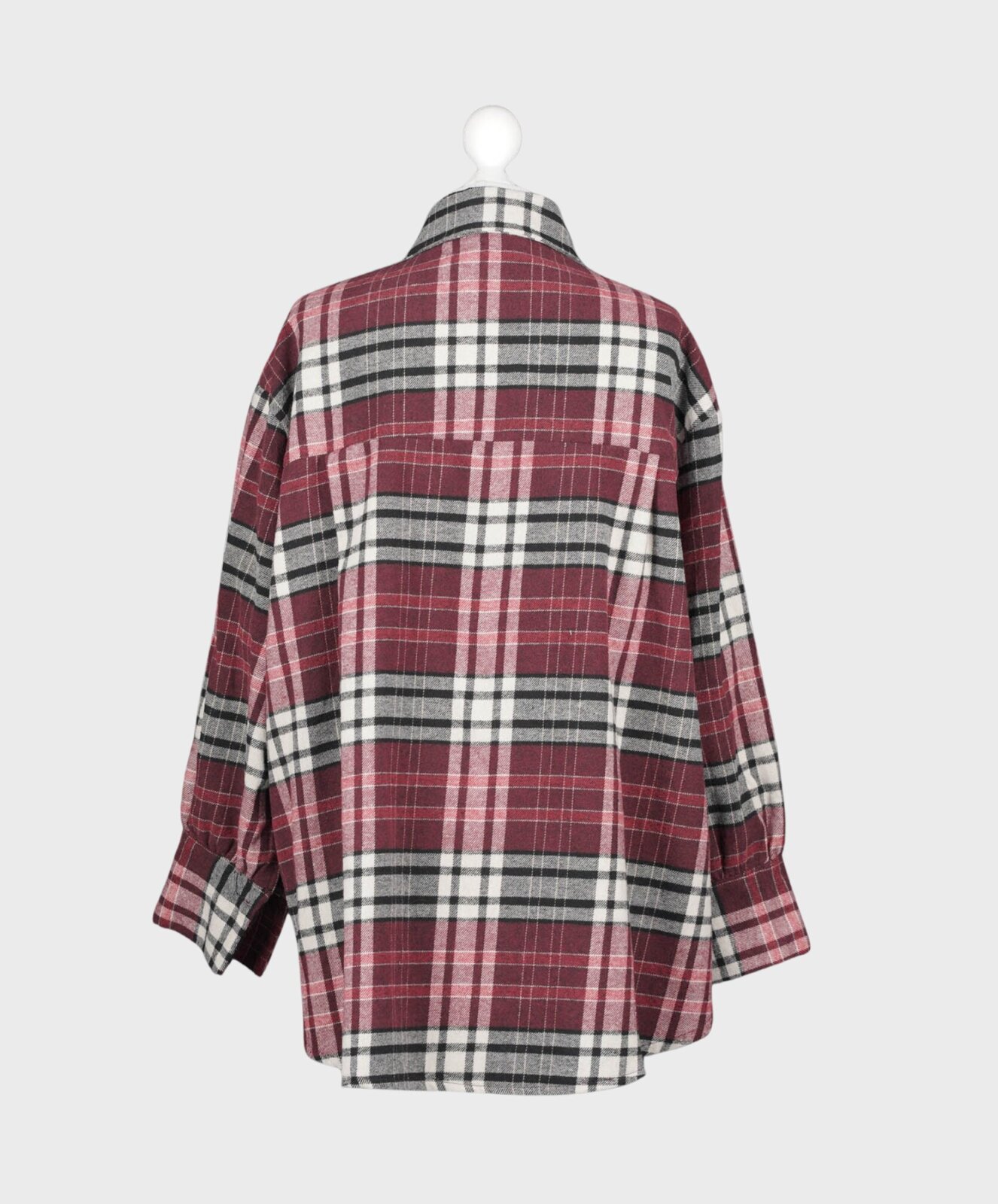Kariertes Flanellhemd “TRACY” burgunder/beige (GW04)