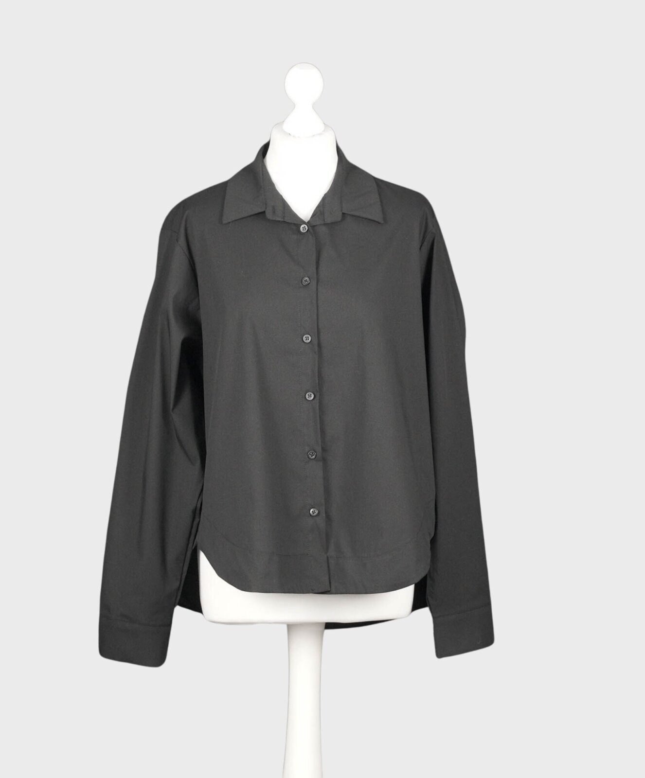 Elastische Hemdbluse “ERIKA” schwarz (HB06)