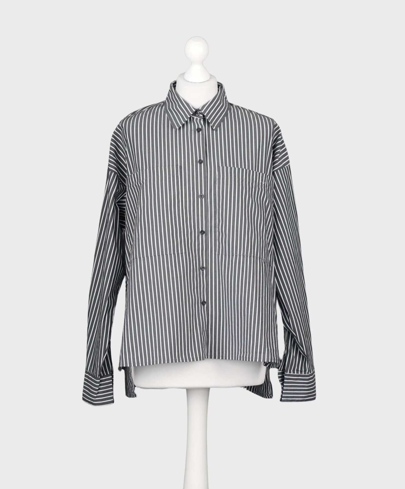 Gestreifte Hemdbluse “MIRENA” black (HL28)